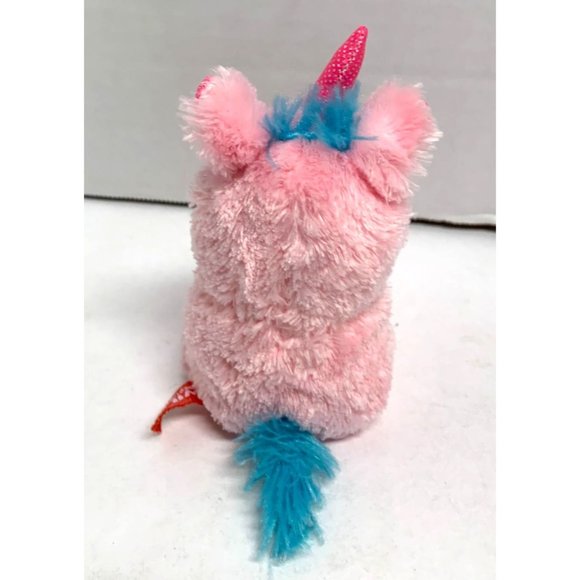 Wild Republic Plush Pink Stuffed Animal Doll Toy Unicorn Glitter Eyes 4.5 in Tal - Picture 3 of 4
